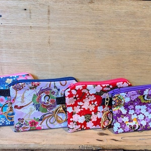 Porte-carte Japonais en tissu – porte cle élégant et portemonnaie pratique – cadeau stylé fan de Japon