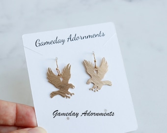 Pendientes con diseño de águila en vuelo, pendientes colgantes con forma de halcón, estilo llamativo, natural, ideal para universitarios o de equipo, accesorios de regalo.