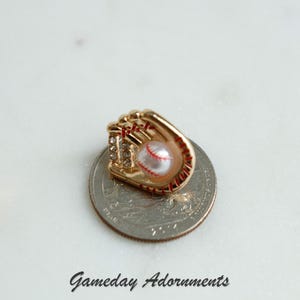 Baseball Glove and Ball Stud Earrings, Cute Enamel Gold, Faux Pearl Baseball, Dainty Softball, League, Series, Sports Coach Her Gift