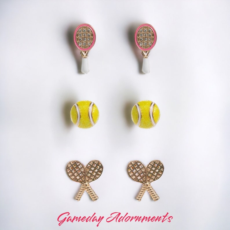 Billie Enamel Tennis Earrings in Neon Yellow, Pink, & Blue main image 1