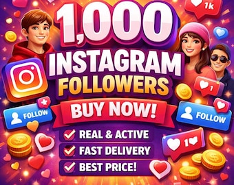 Compra 1000 seguidores de Instagram / Seguidores reales y activos de IG