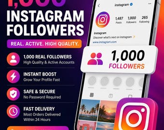 Buy 1000 Instagram Followers | Real & Active IG Follower