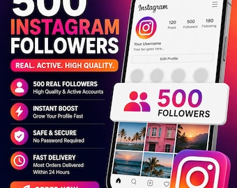 500 Instagram Followers - Boost Social Proof, Fast Delivery