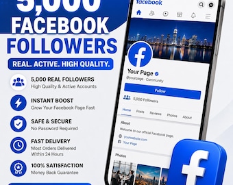 5000 Facebook Followers | Real & Active Followers | Fast Delivery | Page Growth Service