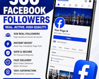 500 Real Active Facebook Followers | Fast Page Growth (Fast Delivery)