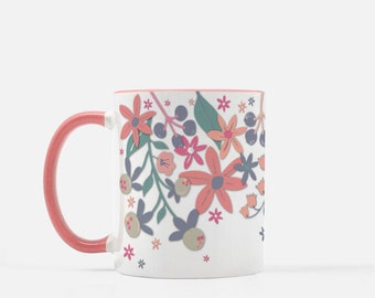 Secret Garden Mug, book lover mug, gift mug, wild flower, wild child, secret garden