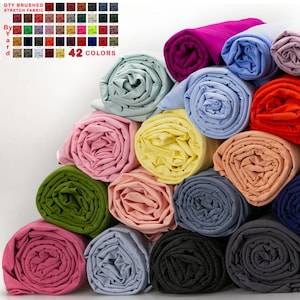 Double DTY Brushed Stretch Fabric, Polyester Fabric, Spandex Fabric, Stretchy Soft Dresses, Yogawear, T-shirts, Skirts, Shorts, Sold By Yard
