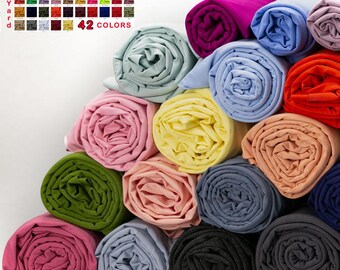 Tejido elástico DTY de doble cepillado, mezcla suave de poliéster y elastano, 152 cm de ancho, se vende cortado a medida.