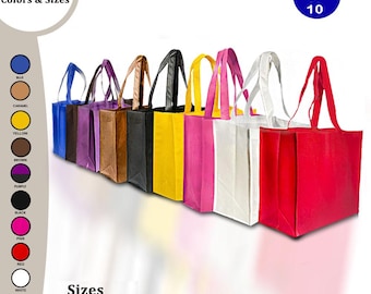 Reusable Shopping Bags Non-Woven Tote Bags | Large Grocery Tote Bag | Eco-Friendly Reusable Gift Bags | Event Bags | Market Bags | Bulk Bags