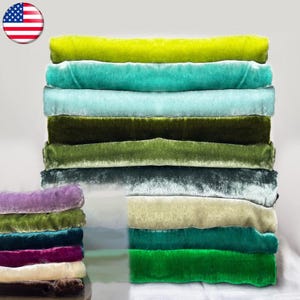 Crushed Velvet Fabric By Yard Material Stretch, Velvet Fabric Cut to Length, Upholstery Fabric, Stretch Velvet Polyester Spandex, 230gsm