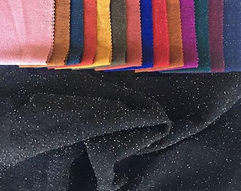 Metallic Lurex Stretch Stoff: Shimmer Spandex, Ungetragene Masse (158-155 cm)