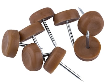 Deslizadores de nailon para muebles con clavos: protectores de suelo resistentes (cantidad: 12)