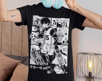 Blue lock shirt Anime Manga shirt Gift for anime fan Gift for friends Funny gift  Unisex shirt Plus size anime shirt