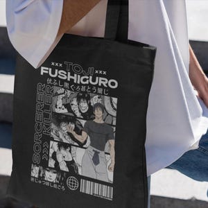 Anime Jujutsu Kaisen tote bag Toji Fushiguro Gift for her Gift for anime fan Funny gift Unique design