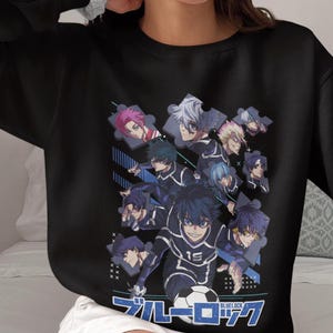 Sudadera de manga de anime con candado azul, regalo para fanáticos del anime, regalo de anime, sudadera para adultos y jóvenes