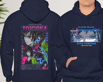 Demon Slayer Kimetsu no Yaiba anime Manga Giyu Tomioka hoodie Gift for her Gift for friends Funny gift  Webtoon Unisex hoodie