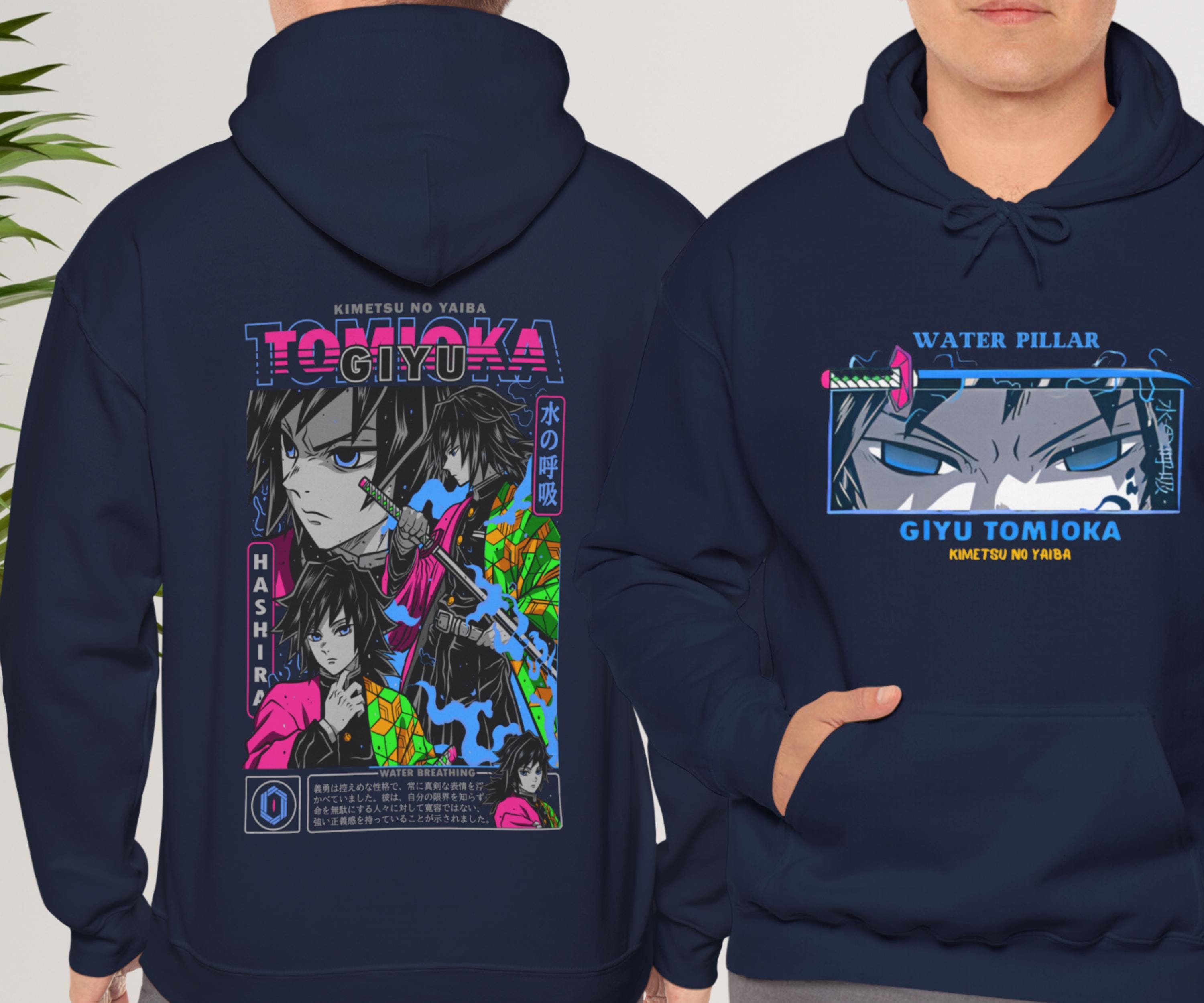 Demon Slayer Kimetsu no Yaiba anime Manga Giyu Tomioka hoodie Gift for her Gift for friends Funny gift  Webtoon Unisex hoodie