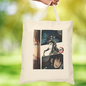 Muichiro Tokito Demon Slayer Kimetsu no Yaiba anime Manga Custom tote bag Gift for her Gift for friends Funny gift Unique design Webtoon