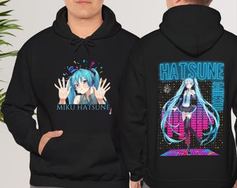 Miku Hatsune hoodie Vocaloid hoodie Plus size anime hoodie Gift for friends Gift for anime lover Funny gift Unisex hoodie