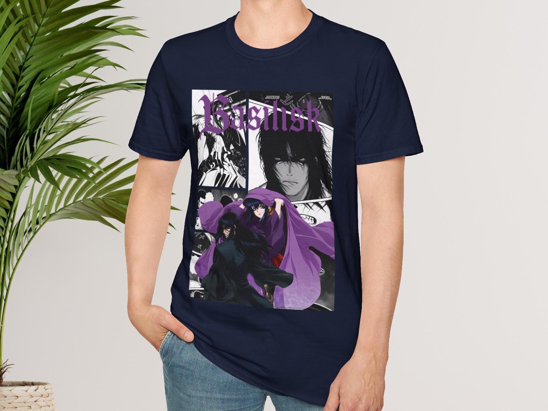 【Kashiko】25ss Kashiko Angelic Over T Shirt Gennosuke Kouga Basilisk Anime Manga Shirt Plus Size Shirt