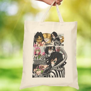 Obanai Iguro  Hashira Demon Slayer Kimetsu no yaiba anime Custom tote bag Gift for her Gift for friends Funny gift Unique design Webtoon
