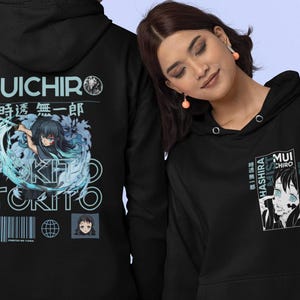 Sudadera con capucha Demon Slayer Kimetsu no Yaiba Anime Manga Anime Muichiro Tokito Regalo para ella Regalo para amigos Regalo divertido Sudadera con capucha unisex
