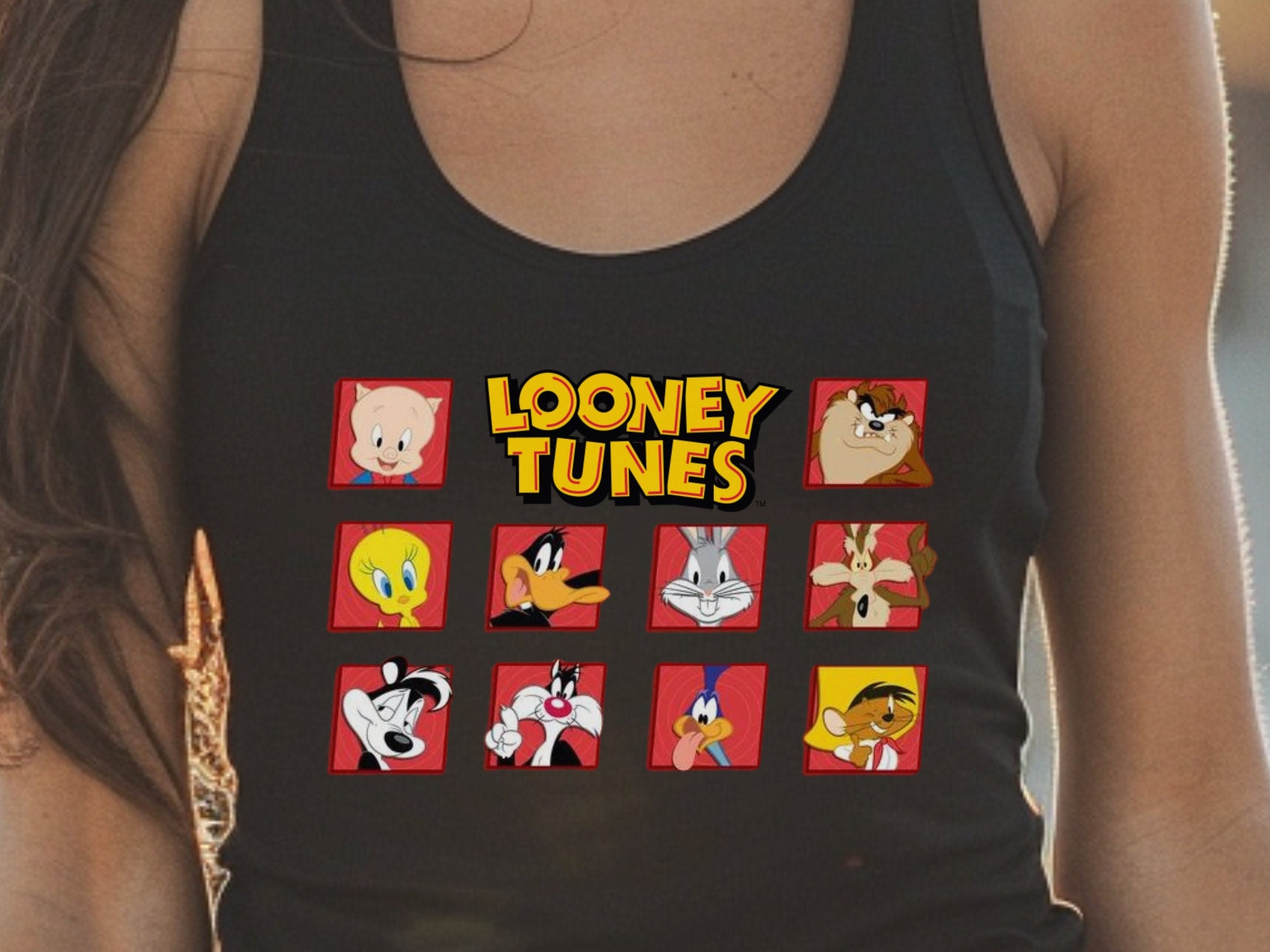 Looney tunes Bugs banny Woman tank  Women funny top Festival beach top Custom tank  Gift for her Gift for friends Funny gift Muscle tank top