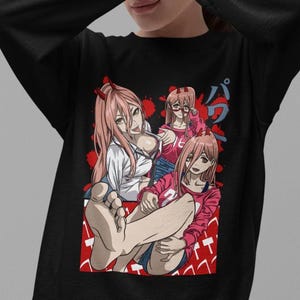 Power Chainsaw man Anime Manga Kawaii sweatshirt Gift for her Gift for friends Funny gift Unisex sweatshirt