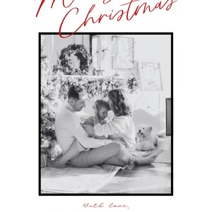 Elegant Christmas Card - Simple, Minimalist, Clean Design - Personalized Holiday Greeting Card