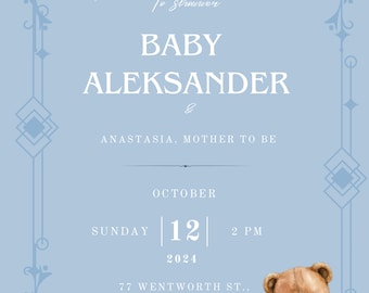 Elegant Baby Shower For Boy | We Can Bearly Wait | Baby Bear | Baby Boy Shower | Classic Baby Shower