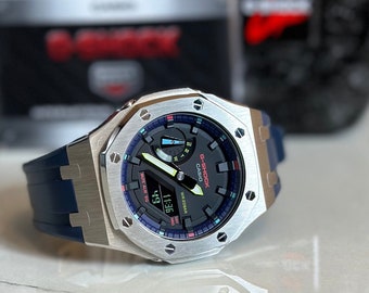 Reloj Casio G-Shock Oak - Púrpura Azul - GA-2100 personalizado Casioak 44mm