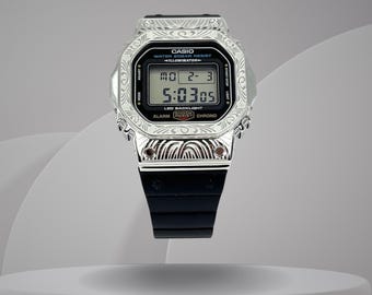 カシオ Mod カスタム GShock GA2100 ブラック & レインボー - 高品質