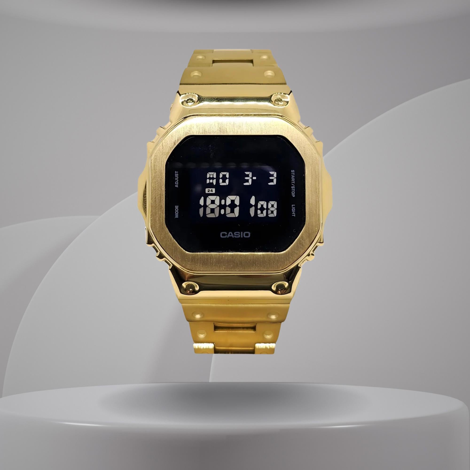 CASIO G-SHOCK GW-M5600 メタルカスタム MOD ゴールド Modified Casio] Modding a customer's GShock GWX-5600B - YouTube