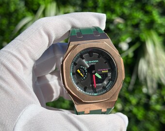 Montre G-SHOCK GA-2100 Custom Rainbow Grey Metal - Neuf Avec Étiquettes - Casio