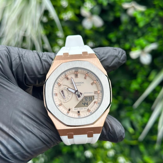 Casio G-shock GMAS2100 – White Rose Gold | Custom Casioak  display picture 1
