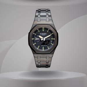 Casio G-Shock GA2100 – Black Green Olive | Custom Casioak | Men&#39;s watch | Mod premium | Men&#39;s Gift | Custom watch | Modded G-Shock