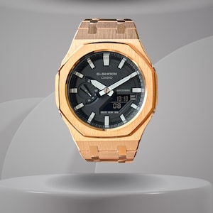 Casio G-Shock GA2100 – Rose Gold White | Custom Casioak | Men&#39;s watch | Mod premium | Men&#39;s Gift | Custom watch | Modded G-Shock