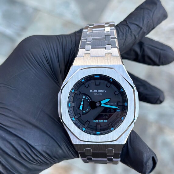 Casoak G-Shock Slber Stahl Regenbogen Armbanduhr Gm2100 Armbanduhr Geschenk Für Se Geschenk