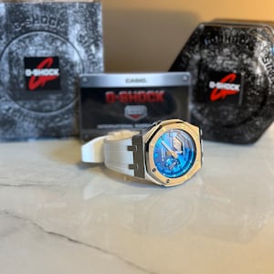 Montre Casio G-Shock Oak White Blue GA-2100 custom Casioak 44mm zdjęcie 6