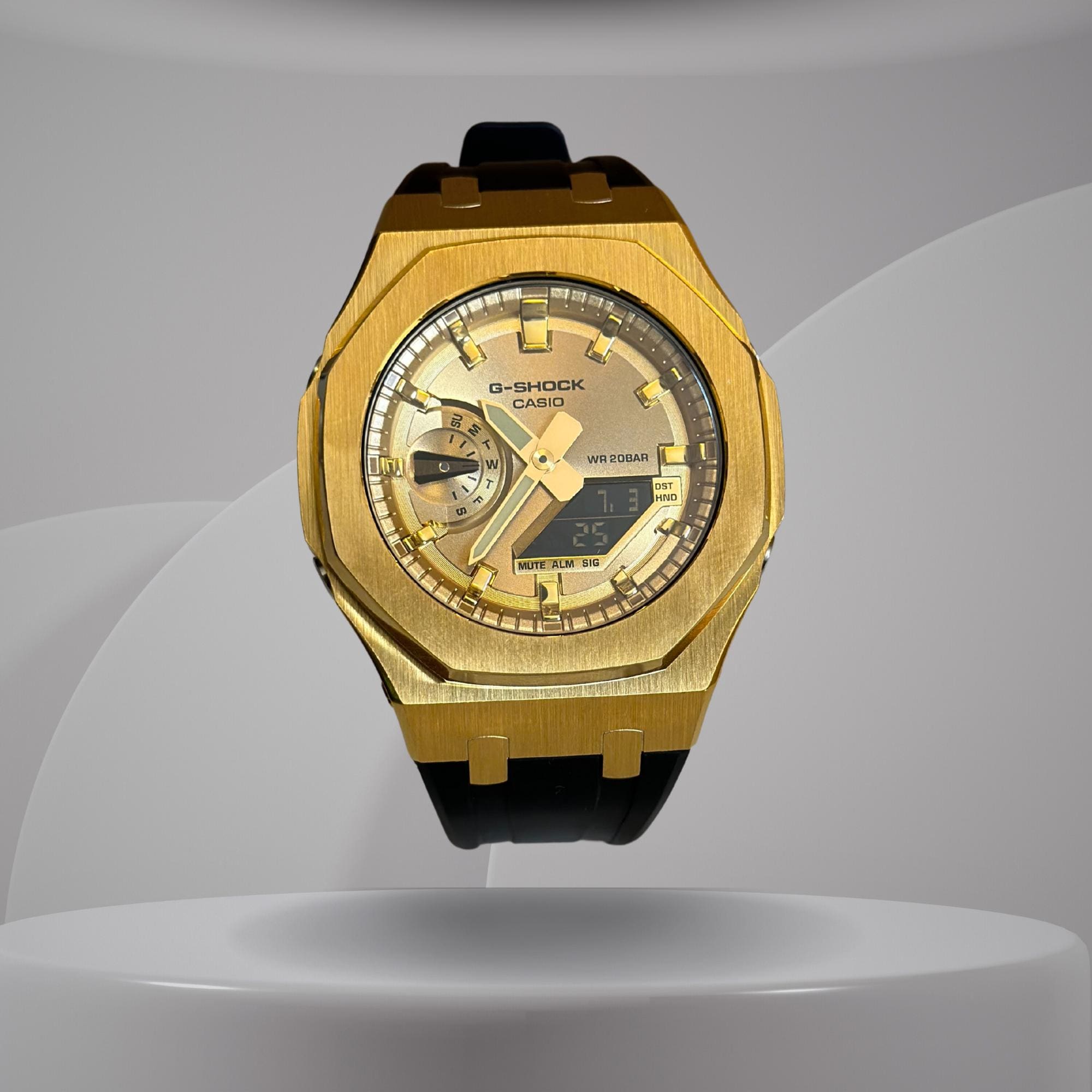 Casio G-shock GA2100 – Gold Case Black | Custom Casioak | Men's