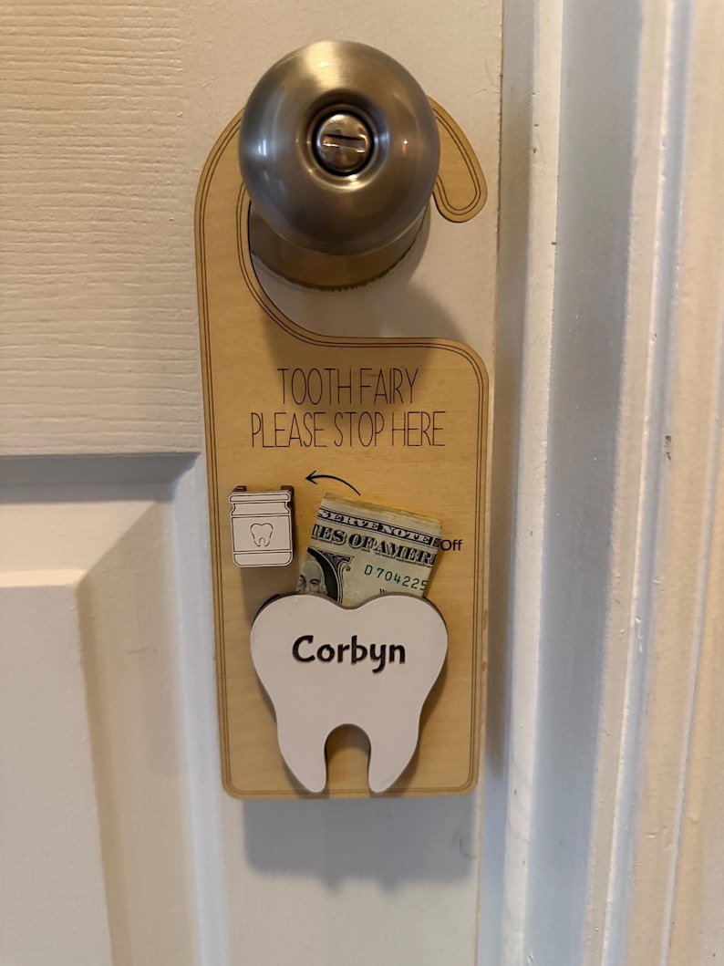 Personalized Tooth Fairy Please Stop Here Pick up and Drop off Door ...