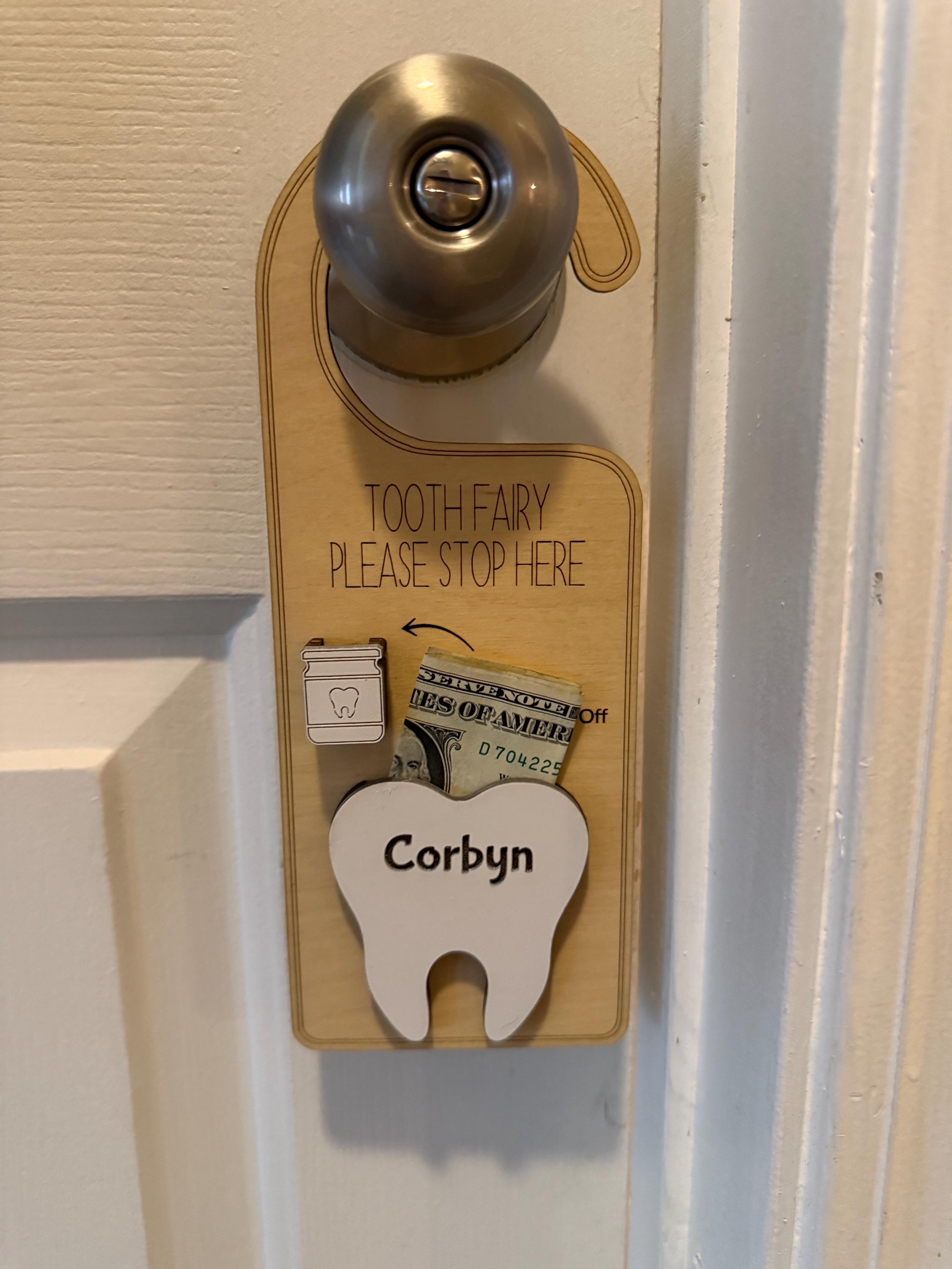 Personalized Tooth Fairy Please Stop Here Pick up and Drop off Door ...