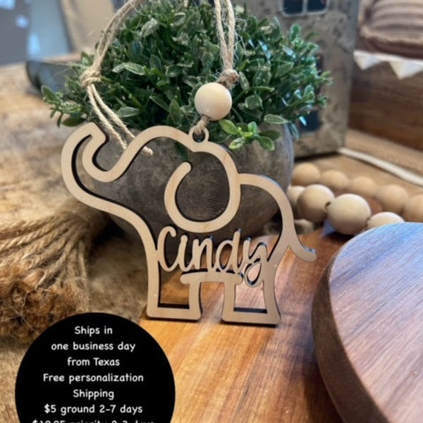 The Circle- A story of love and loyalty Elephant ornament gift - Sisterhood & Friendship- Made of finished maple wood w/ card, cotton pouch