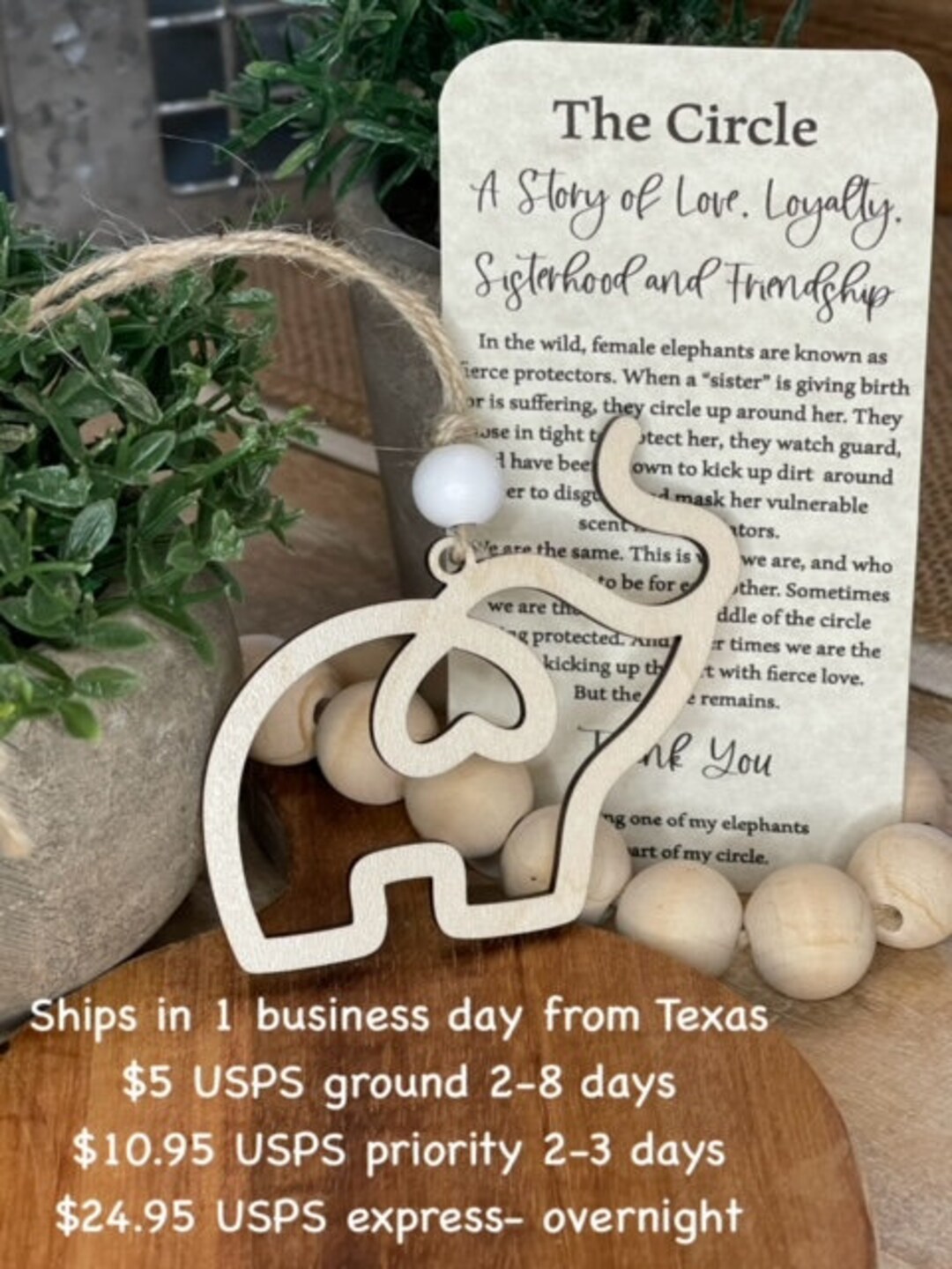 The Circle- A Story of Love and Loyalty Elephant Ornament Gift ...