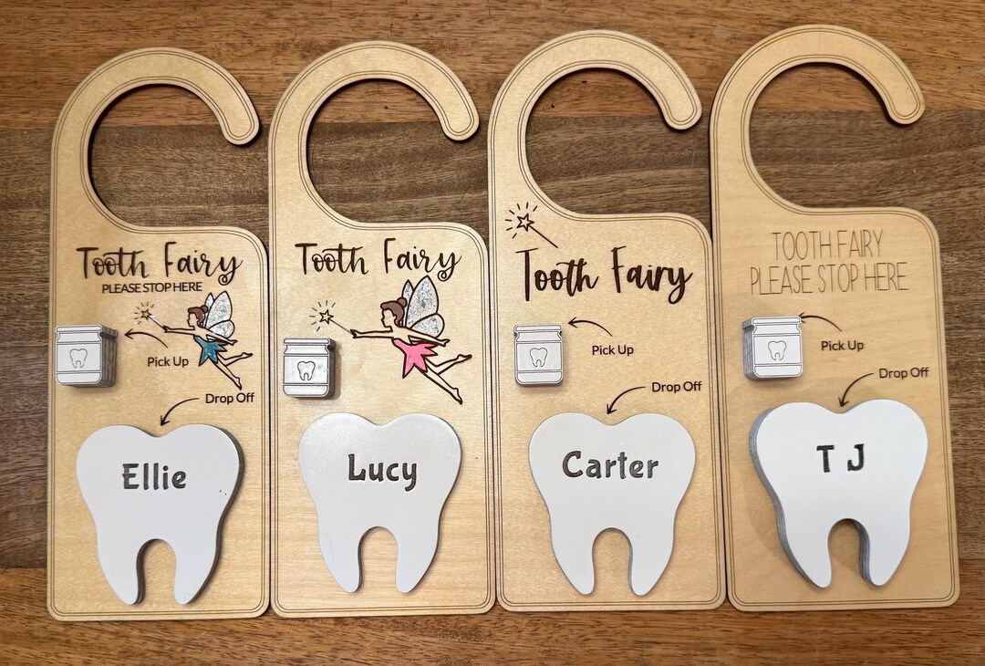 Personalized Tooth Fairy Please Stop Here Pick up and Drop off Door ...