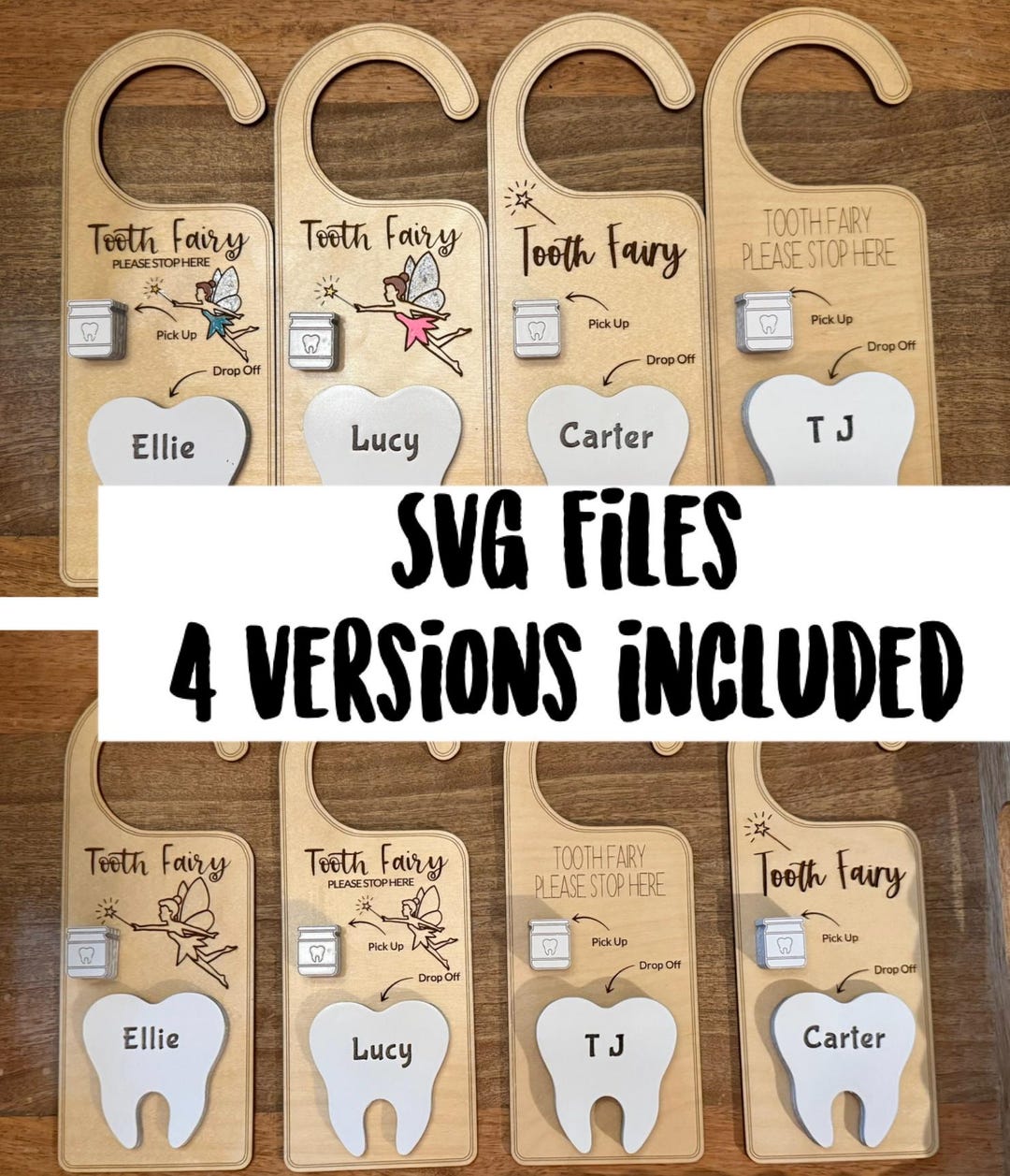 SVG Digital File Tooth Fairy Door Hanger Pick up & Drop off Tooth Fairy ...