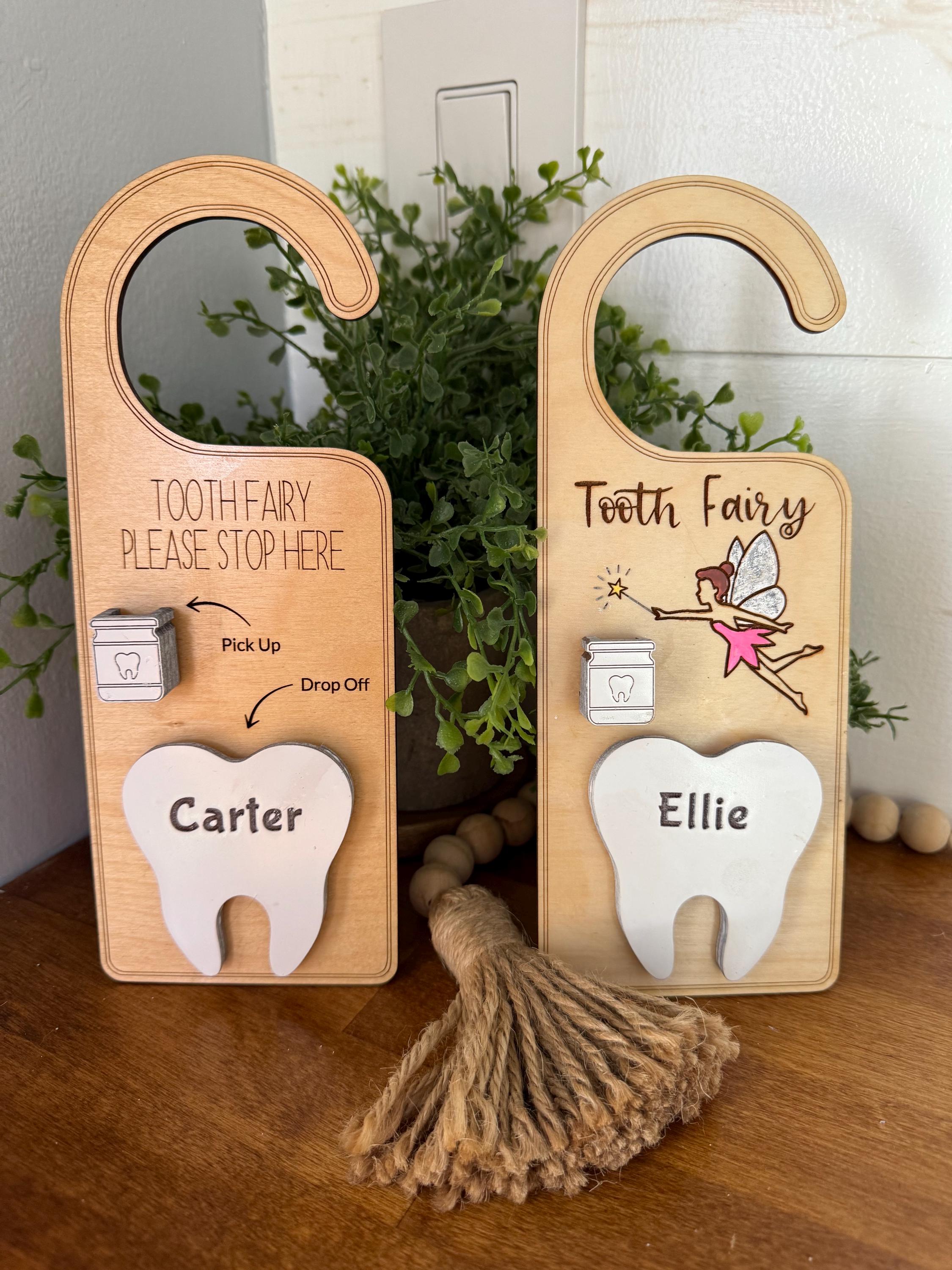 Personalized Tooth Fairy Please Stop Here Pick up and Drop off Door ...