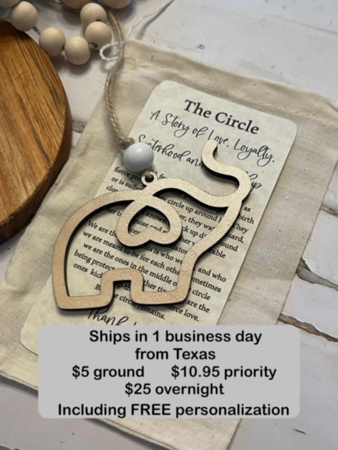 Motherhood Elephant Ornament With Mom Card, Elephant