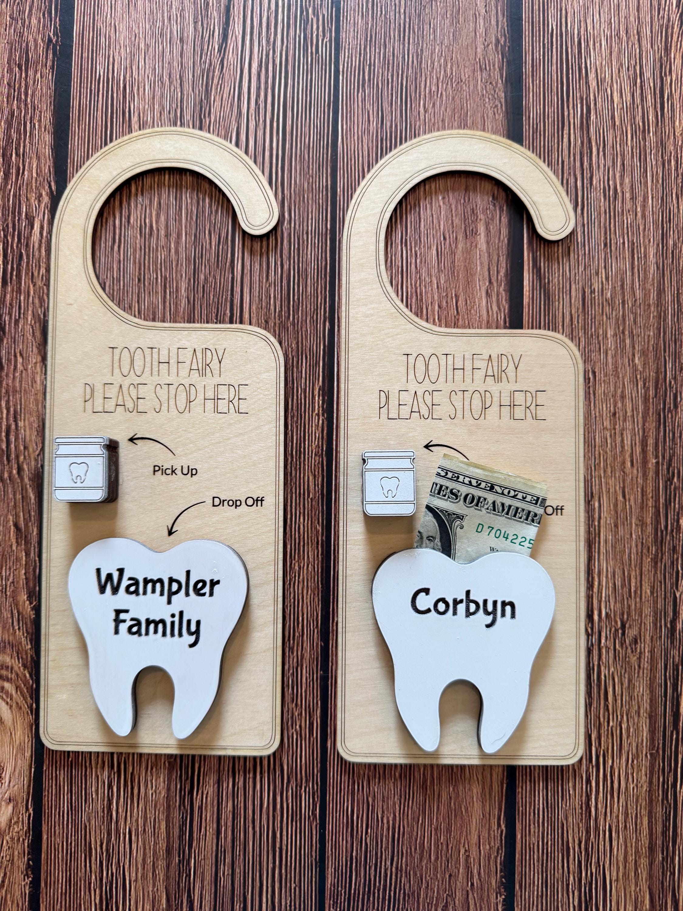 Personalized Tooth Fairy Please Stop Here Pick up and Drop off Door ...