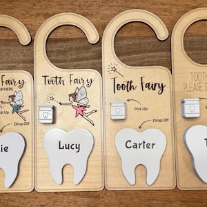 SVG Digital Laser Files Tooth Fairy Door Hanger Pick up & Drop off ...